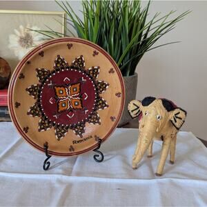 Curated Vintage Folk Art Decor 3 Piece Set Shelf Styling Romania